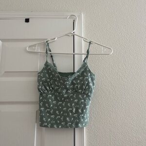 Floral Green Women's Top